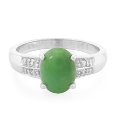 Bague en argent et Chrysoprase impériale
