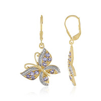Boucles d'oreilles en argent et Tanzanite