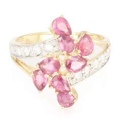 Bague en or et Saphir Padparadscha non chauffé (AMAYANI)