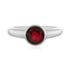 Bague en argent et Rubis de Madagascar