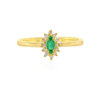 Bague en argent et Emeraude de Colombie