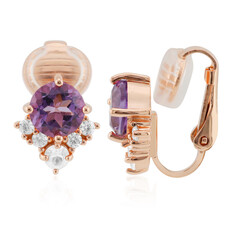 Boucles d'oreilles en argent et Améthyste