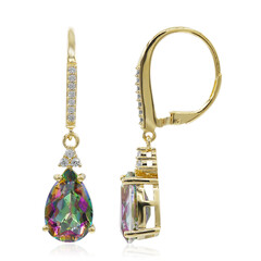 Boucles d'oreilles en argent et Quartz mystique