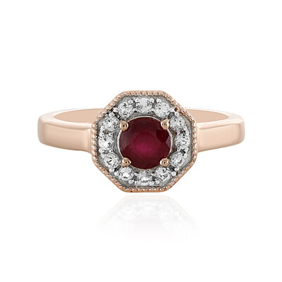 Bague en argent et Rubis de Madagascar