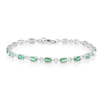 Bracelet en argent et Apatite verte