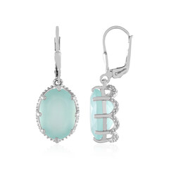 Boucles d'oreilles en argent et Calcédoine d'eau