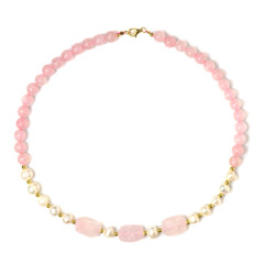 Collier en argent et Quartz rose (Riya)