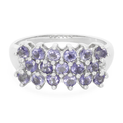Bague en argent et Iolite de Madagascar
