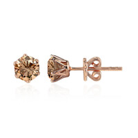 Boucles d'oreilles en or et Diamant rose de France VS1 d'Argyle