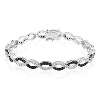 Bracelet en argent et Spinelle noir