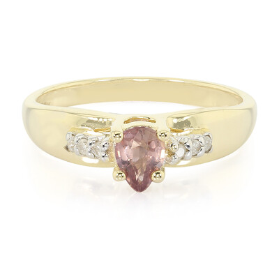 Bague en or et Saphir Padparadscha non chauffé