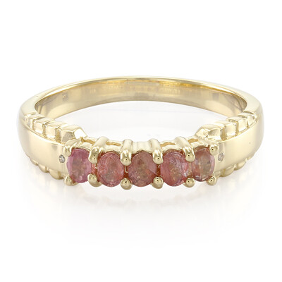 Bague pour homme en or et Saphir Padparadscha non chauffé