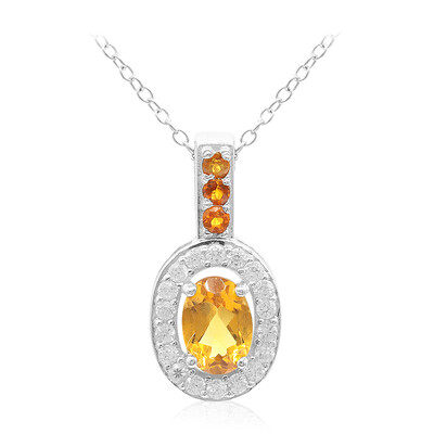 Collier en argent et Citrine Madère