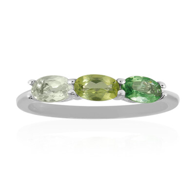 Bague en argent et Tsavorite de Tanzanie