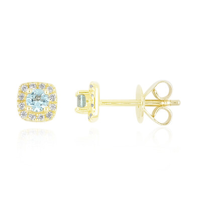 Boucles d'oreilles en or et Tourmaline Paraïba du Nigeria