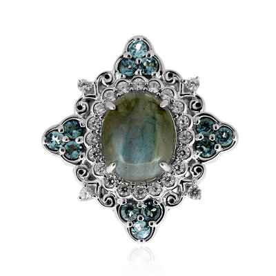 Bague en argent et Labradorite (Dallas Prince Designs)