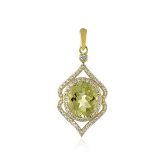 Pendentif en argent et Quartz citron