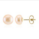 Boucles d'oreilles en argent et Perle de culture d'eau douce orange (TPC)