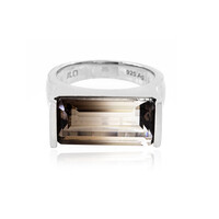 Bague en argent et Quartz multicolore
