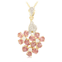 Collier en or et Saphir Padparadscha non chauffé (AMAYANI)