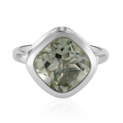 Bague en argent et Améthyste verte (MONOSONO COLLECTION)