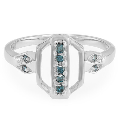 Bague en argent et Diamant fantaisie