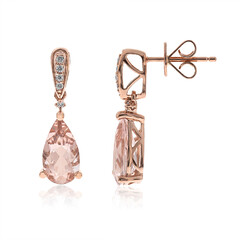Boucles d'oreilles en or et Morganite AAA
