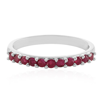 Bague en argent et Rubis