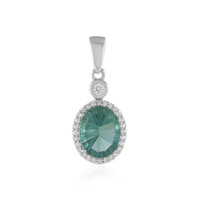 Pendentif en argent et Fluorite verte