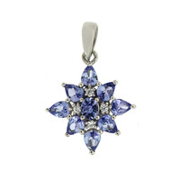 Pendentif en argent et Tanzanite
