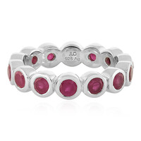 Bague en argent et Rubis de Madagascar
