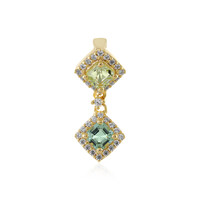 Pendentif en argent et Tourmaline néon du Nigeria
