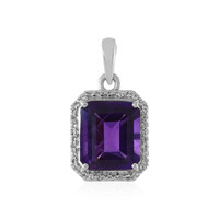 Pendentif en argent et Améthyste de Zambie