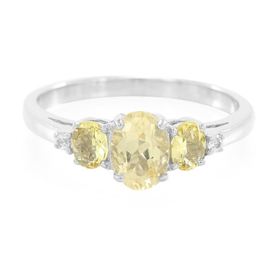 Bague en argent et Béryl jaune