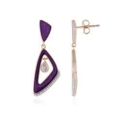 Boucles d'oreilles en argent et Zircon (Adela Silber)