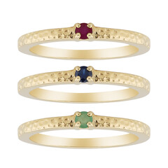Bague en argent et Rubis