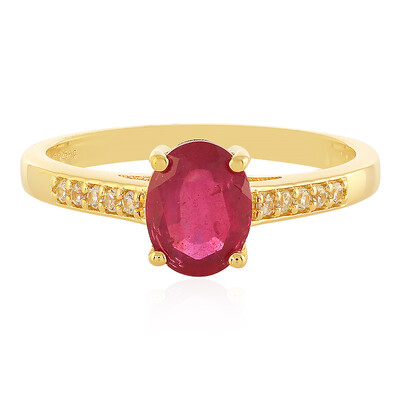 Bague en argent et Rubis de Madagascar