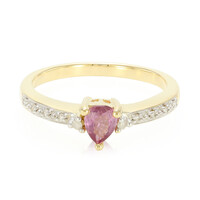 Bague en or et Saphir Padparadscha non chauffé