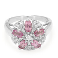 Bague en argent et Tourmaline cuprifère rose