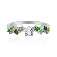 Bague en argent et Topaze blanche