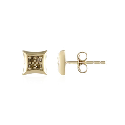 Boucles d'oreilles en or et Diamant chocolat I2