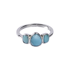 Bague en argent et Larimar