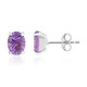 Boucles d'oreilles en argent et Améthyste
