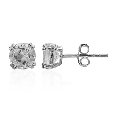 Boucles d'oreilles en argent et Topaze blanche