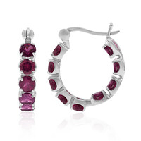 Boucles d'oreilles en argent et Grenat Rhodolite