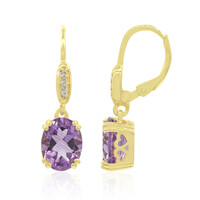 Boucles d'oreilles en argent et Améthyste