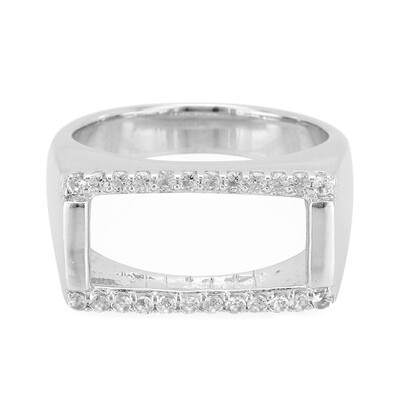 Bague en argent et Topaze blanche