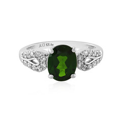 Bague en argent et Diopside de Russie