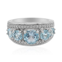 Bague en argent et Topaze bleu ciel