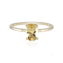 Bague en or et Béryl doré